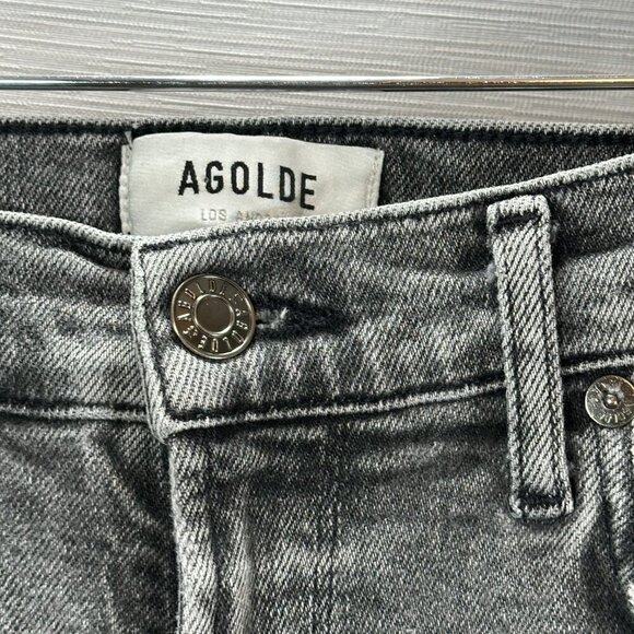 Agolde Jeans Womens 26 Sophe High Rise Skinny Cotton Stretch Pockets Gray - Picture 5 of 10